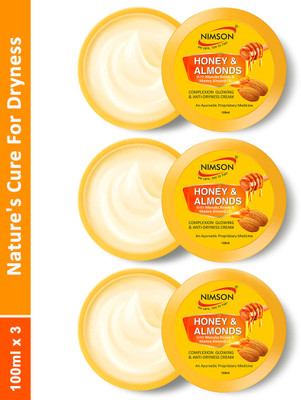 Nimson Honey & Almonds Cream With Honey, Almond For Relieves Dryness & Roughness(300 g)