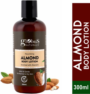 Globus Naturals Nourishing Almond Body Lotion Enriched with Aloevera,Coconut,Kokum Butter(300 ml)