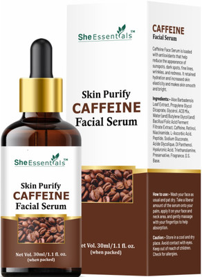 She Essentials Caffeine Coffee Hydrating Face Serum For Glowing Skin, Pigmentation, Spots Clear(30 ml)