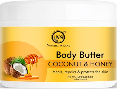 Nuerma Science Coconut & Honey Body Butter with Vitamin E Oil for Intense Skin Moisturization(100 g)