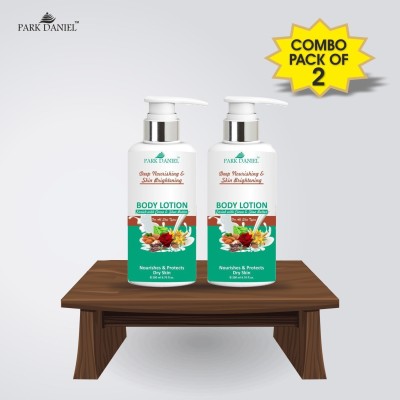 PARK DANIEL Body Lotion Enrich with Cocoa & Shea Butter For Deep Nourishing & Skin Brightening Combo pack of 2 bottles of 200 ml(400 ml)(400 ml)