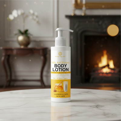 Pink Square Milk and Honey Body Lotion for 24Hr Moisturizing Lotion for Winters 200ML(200 ml)