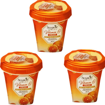 MOSKLIN BIOSMELIC STRAWBERRY & APPLE CREAM FOR GLOWING & BRIGHTER SKIN PACK OF 200ml x 3(600 ml)