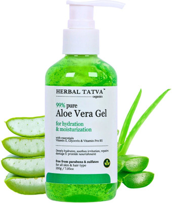 Herbal Tatva Aloe Vera Gel for Face, Skin, Hair with Multivitamins(200 g)