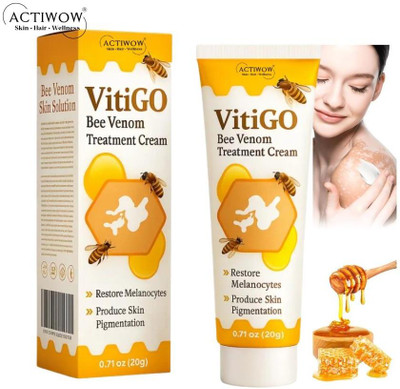 ACTIWOW Vitigo Bee Venom Cream for Soothing Post-Wax Cream Moisturizer(100 g)
