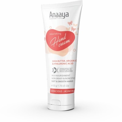 anaaya Nourishing Hand Cream |Gracious Jasmine | Shea Butter & Cocoa Butter | Argan Oil(50 g)