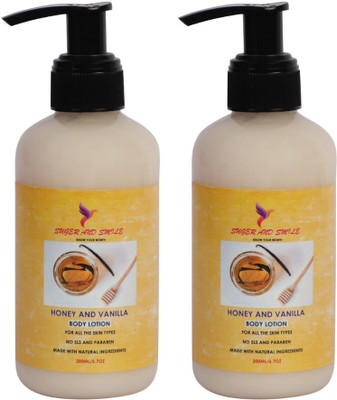 Suger and smile Honey body lotion pack of 2(200ml EACH)(400 ml)
