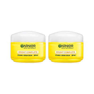 GARNIER Bright Complete Serum Cream SPF 40 45g (Pack of 2)(90 g)