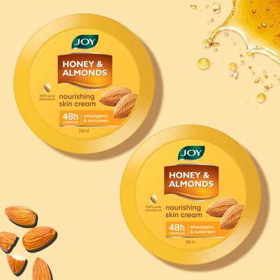 Joy Honey & Almonds Nourishing Skin Cream With Wheatgerm Oil & Natural Sunscreen(400 ml)