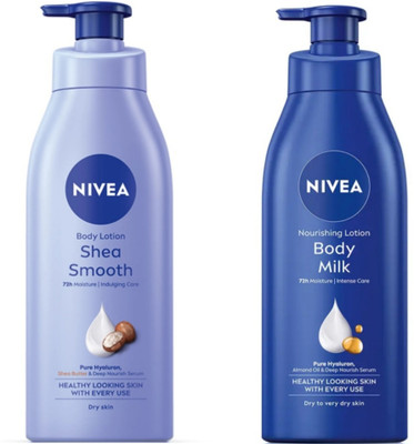 NIVEA BODY LOTION 400 ML - SHEA SMOOTH & BODY MILK(800 ml)