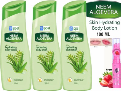 PIPPAL Neem Aloevera Skin Hydratingg Body Lotion (100 Ml)(300 ml)