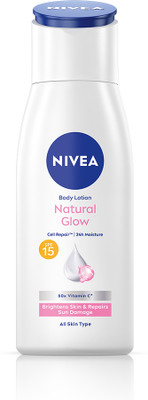 NIVEA Natural Glow, Repair Cell - Brightens Skin, SPF 15 & 50x Vitamin C Moisturizer(75 ml)