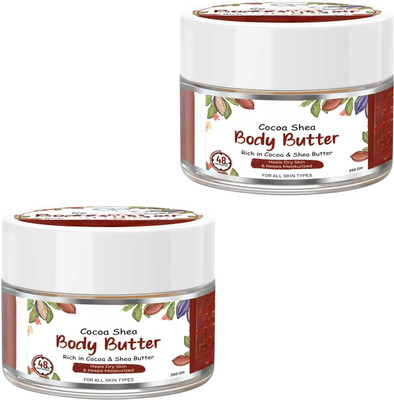 DOOMSDAY COCOA SHEA BUTTER FOR MOISTURIZED & DRY SKIN PACK OF 200g x 2(400 g)