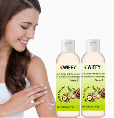 Wiffy Natural shea Butter for body and skin Unrefined. Moisturizer pack of 2(200 ml)