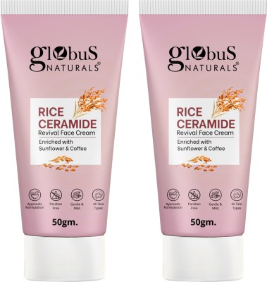 Globus Naturals Rice Ceramide Revival Face Cream, Suitable For All Skin Types, Set of 2(100 g)