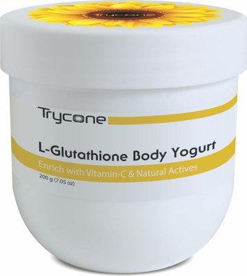Trycone L Glutathione Skin Whitening Body Yogurt Enrich with Vitamin-C and Sunflower Oil with SPF -15, 200 Gm(200 g)