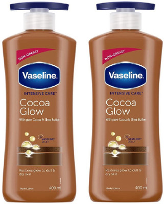Vaseline COCOA GLOW BODY LOTION 400 ML SET OF 2(800 ml)