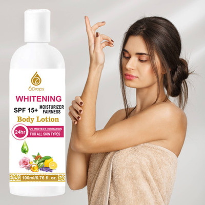 6Drops Whitening Body Lotion SPF 15 + Moisturiser For Face, Hand & Body(100 ml)