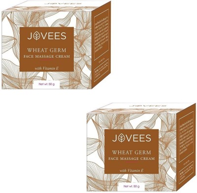JOVEES Wheatgerm Face Massage Cream With Vitamin E, Pack of 2(50 g)