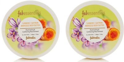 fabessentials Turmeric Saffron Marigold Body Butter - 200 gm x Pack of 2(400 g)