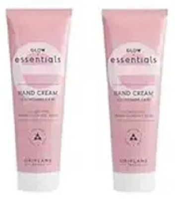 Oriflame Sweden essentials glow hand cream with vitamins E and B3-75 x 2 ml - pack of 2(150 ml)