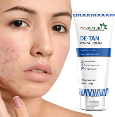 7 Days DE Tan Night Cream For Tan Removal Men Women(100 g)