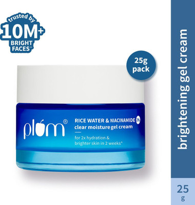 Plum 2% Niacinamide & Rice Water Gel Cream Moisturizer | Oil-free | Brightens skin(25 g)