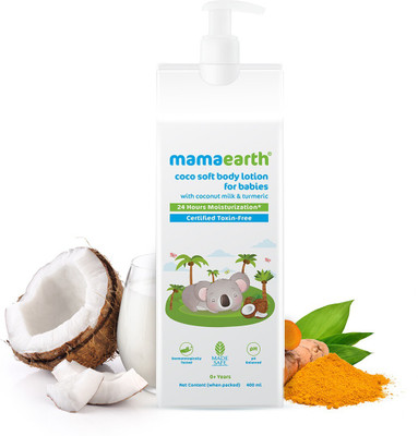 Mamaearth Coco Soft Body Lotion with Coconut Milk & Turmeric, for babies, 400 ml(400 ml)