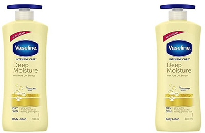 Vaseline DEEP MOISTURE BODY LOTION 600 ML X( PACK OF 2)(1195 ml)