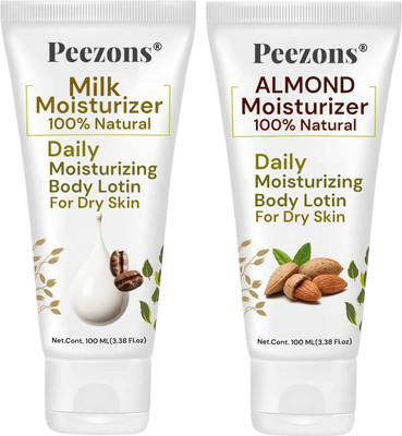 Peezons Milk With Almond Body Lotion for Smooth And Healthy Skin(200 ml)