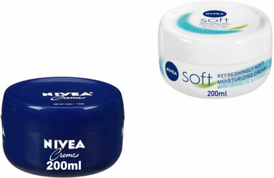 NIVEA Blue Cream 200 Ml Soft Moisturizer 200 ml(400 ml)