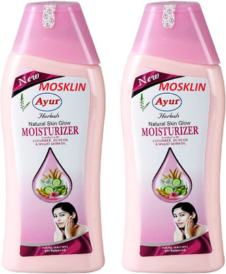 MOSKLIN AYUR HERBALS Natural Moisturizing Lotion For Glowing Skin Pack of - 500ml x 2(1000 ml)