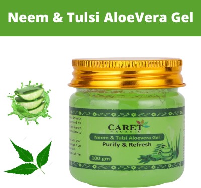 Caret Organic Vitamin C Orange Lemon Aloevera Gel, Neem Tulsi Aloevera Gel - Natural(200 g)