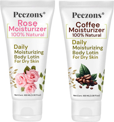 Peezons Rose With Coffee Body Lotion for Smooth And Healthy Skin(200 ml)