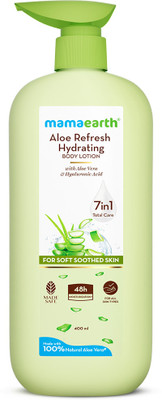 Mamaearth Aloe Refresh Hydrating Body Lotion with Aloe Vera & HA for Soft Soothed Skin(400 ml)