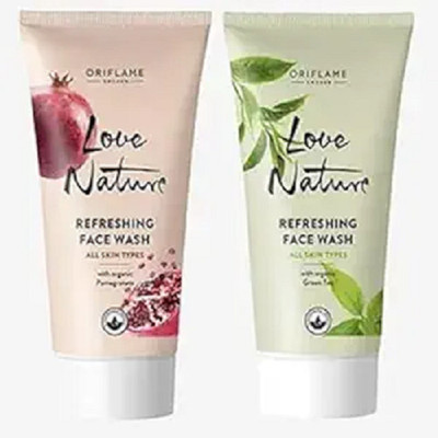 Oriflame Sweden LOVE NATURE REFEREHING FACE WASH WITH ORGANIC POMEGRANATE AND GREEN TEA(50 ml)