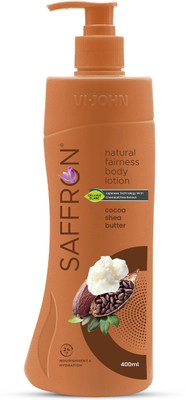 VI-JOHN Saffron Cocoa Shea Butter Body Lotion Moisturizer Cream(400 ml)