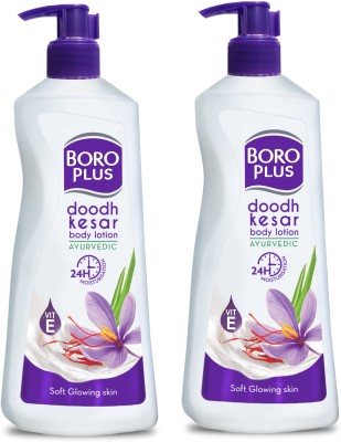 BOROPLUS Doodh Kesar Lotion 400ml - Pack of 2(800 ml)