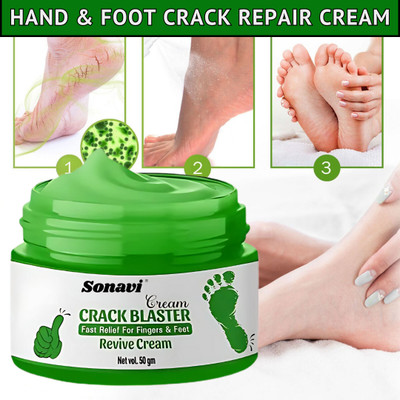 Sonavi Cracked Heel Repair Foot Cream - Moisturizing Formula for Soft & Smooth Feet(50 g)