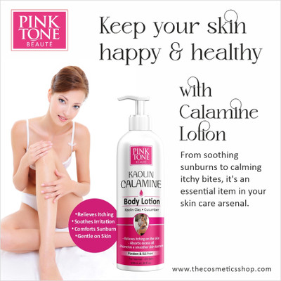 pink tone KAOLIN CALAMINE BODY LOTION WITH KAOLIN CLAY & CUCUMBER(100 ml)