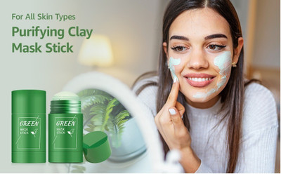 THTC Green Tea Stick Mask Purifying Clay,Moisturizer - Oil Control(40 g)