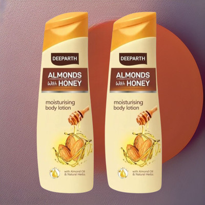 Deeparth Almonds with Honey Lotion | Soft, Smooth & Glowing Skin 100ml(200 ml)