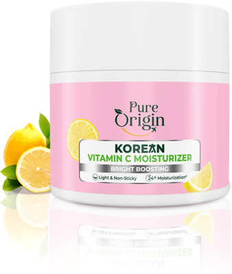 Pure Origin Korean Vitamin C Moisturizer | Lightweight Glow & 24H Hydration for Radiant Skin(100 g)