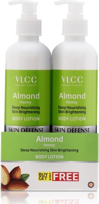 VLCC Almond Honey Deep Nourishing & Skin Brightening Body Lotion 2x350ml Pack of 2(700 ml)