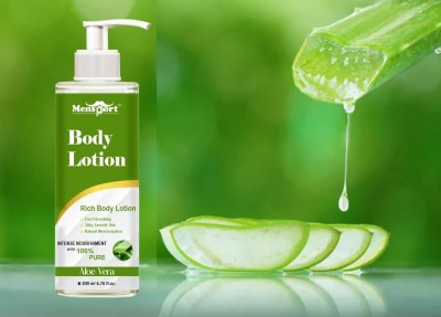 Mensport Aloe Vera Body Lotion 24hr Moisturization for Men & Women (200ml) Pack of 1(200 ml)