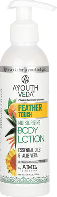 Ayouthveda Feather Touch Moisturizing Body Lotion | Essential Oils & Aloe Vera (Pack of 3)(600 ml)