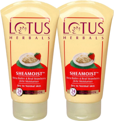 LOTUS HERBALS Sheamoist Shea Butter and Real Strawberry 24 Hr Moisture(120 g)