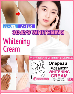 ONE PEAU Face & Body Whitening Cream – 3 Days Brightening with Collagen & Milk Extracts(30 g)