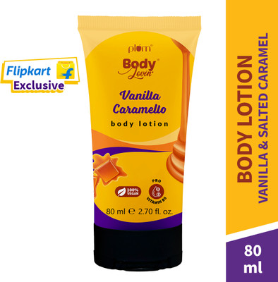 Plum BodyLovin' Vanilla Caramello Body Lotion with Cocoa Butter + Deep Moisturization(80 ml)