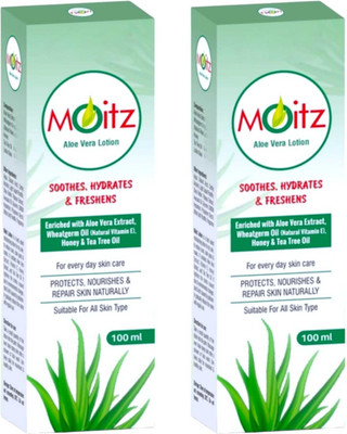 DOOMSDAY MOITZ ALOEVERA LOTION FOR HYDRATE & FRESHNESS SKIN PACK OF 100ML x 2(200 ml)